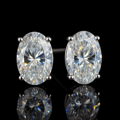 3 ct Oval Stud Earings