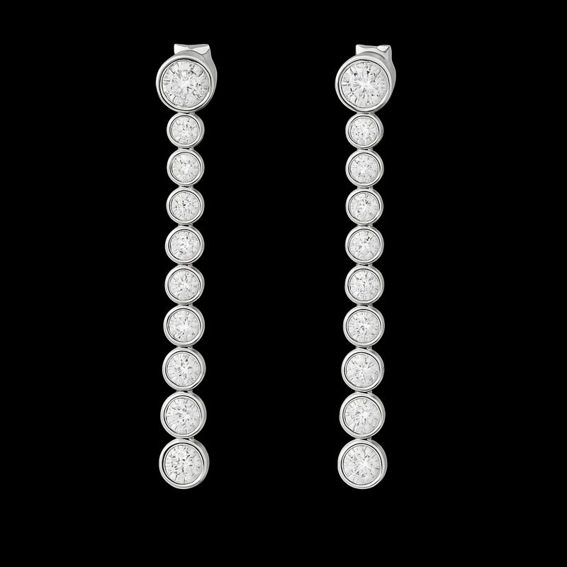 Bazel-set Drop Earrings