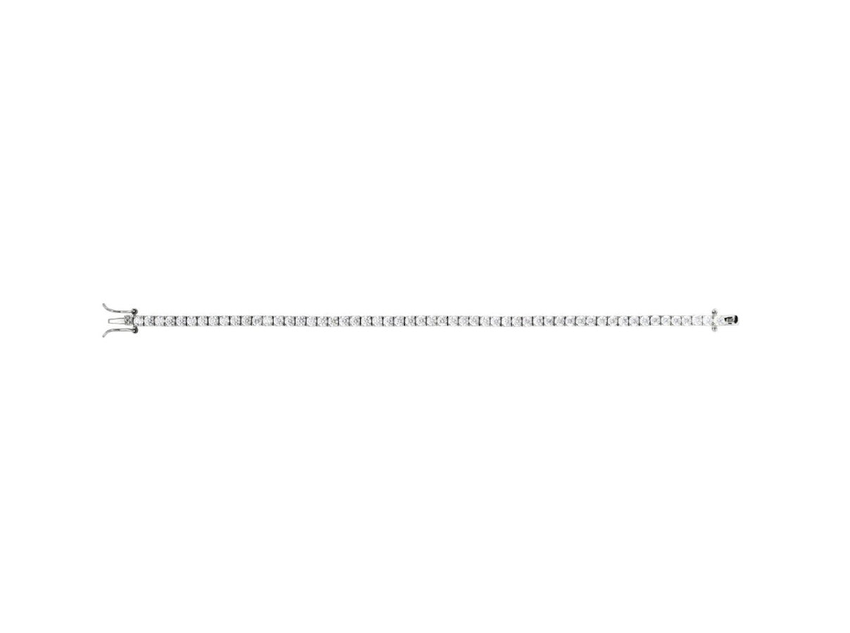 Timeless Tennis Bracelet with hand-set D Color VVS Moissanite in 18k Gold Vermeil